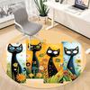 1PC Cat Garden Office Round Area Rug,  Mat Suitable ForOffice, Under Office Chairs Bedroom Living Room Home Decor, Room Deco