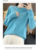 Women's Pure Wool Slim-Fit Cardigan: Warm, Thickened, Round Neck, Knitted Sweater for Autumn and Winter