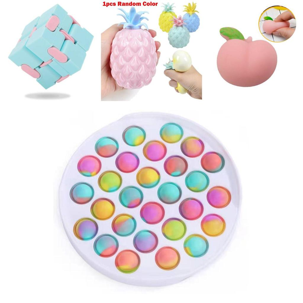 Colorful Fidget Toys Set Featuring Infinity Cube And Simple Dimple Stress Relief Tools