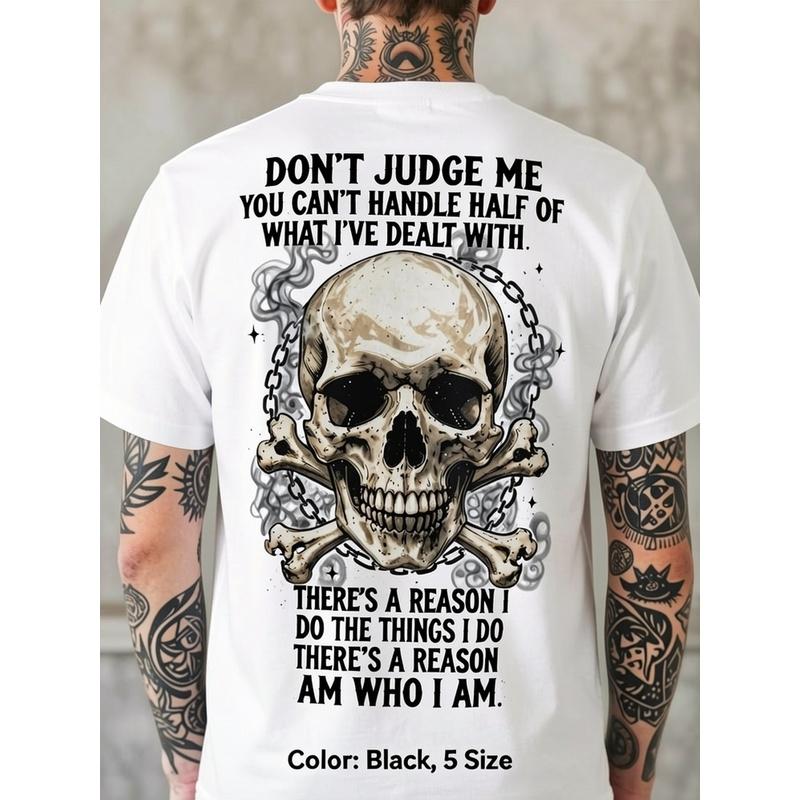 Fashionable 3D Skull Digital Print Graphic T-Shirt for Men, a Casual And Comfortable Top, Short-Sleeved Pullover, Ideal for Men's Summer Outdoor Wear