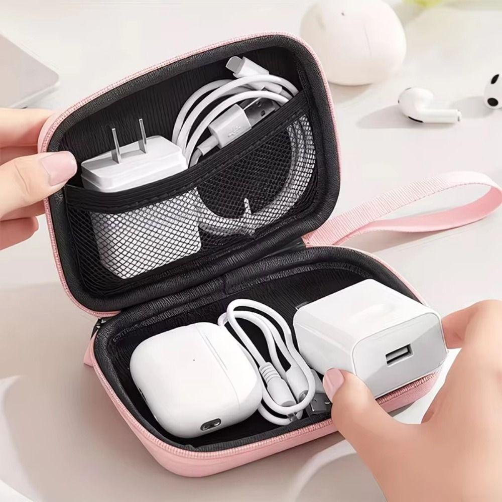 Creative USB Charger Storage Cartoon Coin Purse Data Cable Storage Bag  Digital Storage