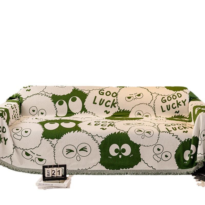 Chenille Sofa Cover Cloth Dustproof Sofa Towel Cartoon Sofa Cushion Sofa Cover One-Piece Sofa Cover Towel