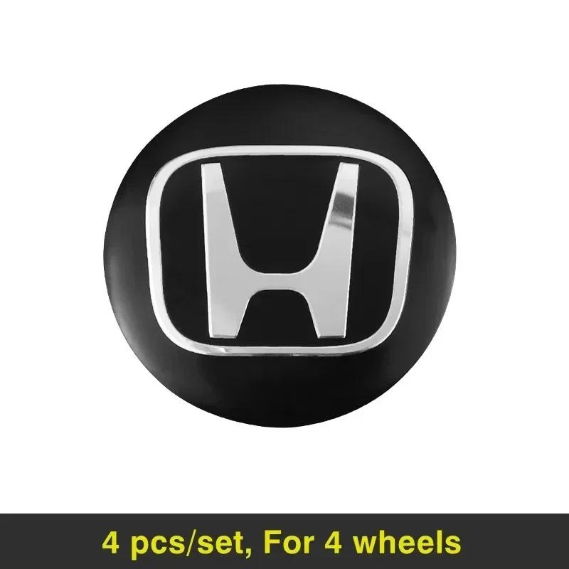 

4PCS 56mm for Honda Car Hub Center Cap Metal Badge Sticker Honda Civic Accord Car Hub Decorative Sticker