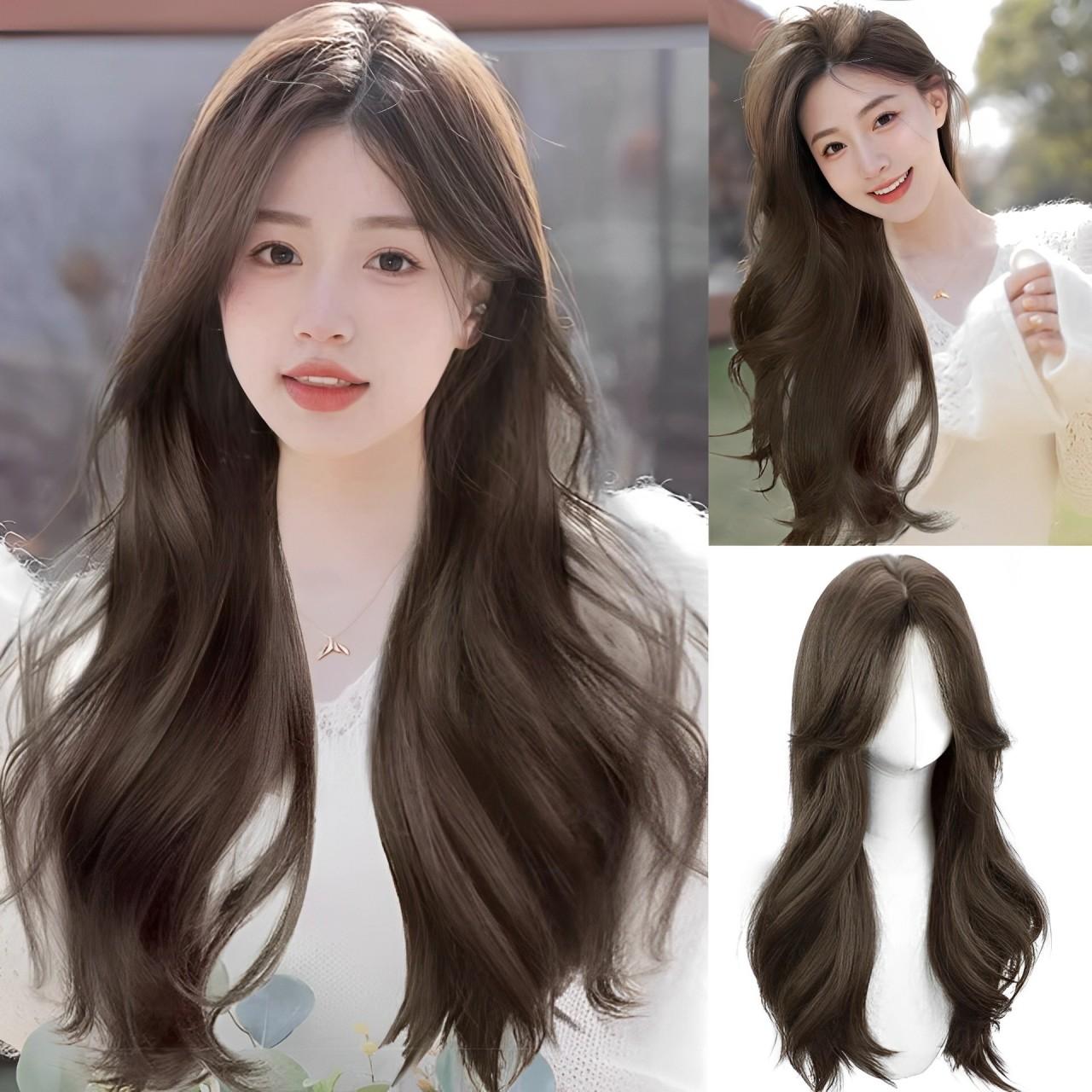 OLACARE Lange Body Wave Zwart Bruin Paars Cosplay Pruiken Hittebestendig Synthetische Pruiken Midden Scheiding Natuurlijk Lolita LM Pruiken Dames
