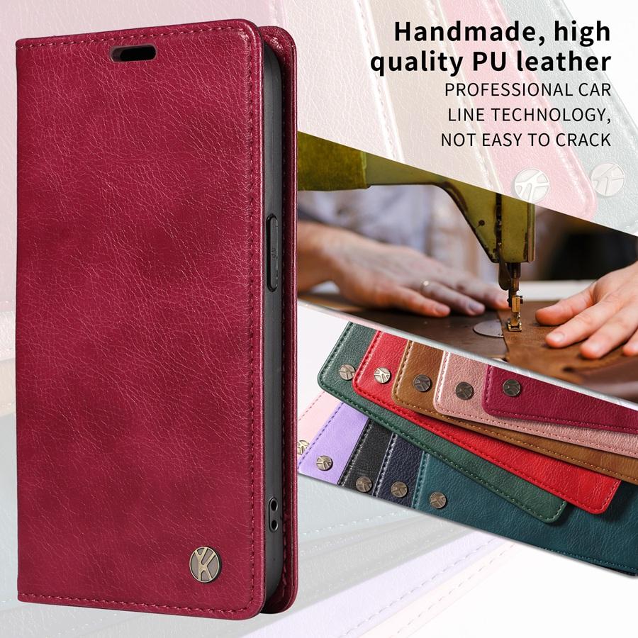 Premium Leather Strong Magnetic Phone Case for Google Pixel 9 Pro Pixel 8 8 Pro 9A 8A 7A Pixel 6 6A Pro Kickstand Wallet Case with Card Slots