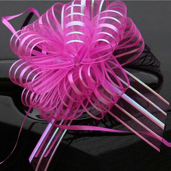 10Pcs 50mm Pull Bow Multicolor Elegant Organza Durable DIY Ribbon Bow for Party