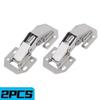 10 Pieces Steel Cabinet Hinges 90 Degree No Drilling with Hydraulic Buffer for Smooth Opening and Closing