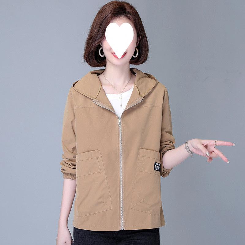 Hooded Short Jacket Women's Spring and Autumn Casual Loose Western Style Age-reducing Jacket