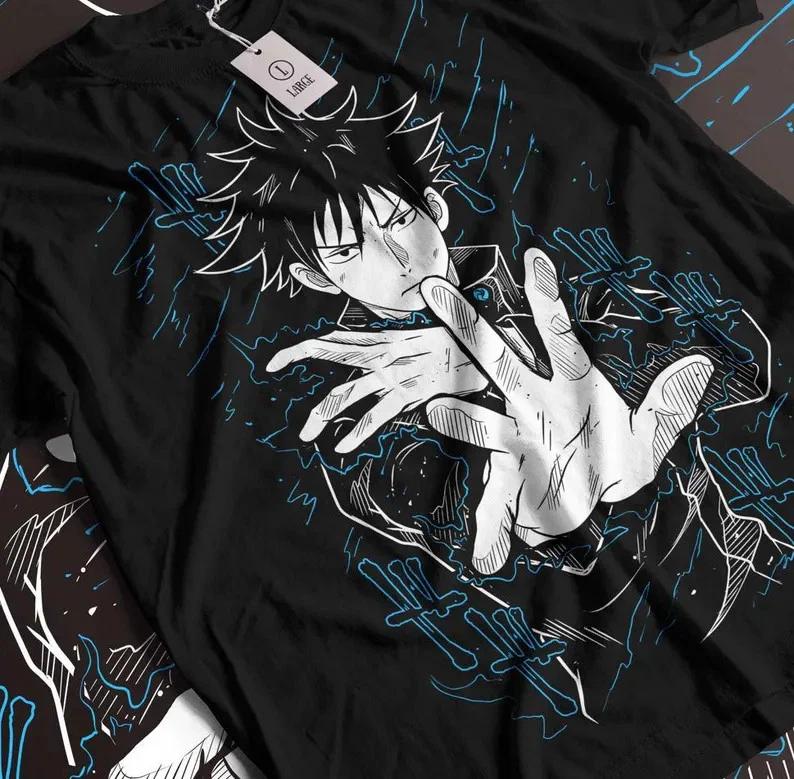 Anime Jujutsu Kaisen Fushiguro Black T Shirt S