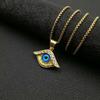 Europe, America, Jewelry, Gold-plated Diamonds, Turkish Blue Eye Pendant Necklace 2026