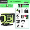 4D 8/12/16 Line Green Light Automatic Leveling Level Infrared Mini Laser Level 360° Horizontal and Vertical Cross Measurement Tool New