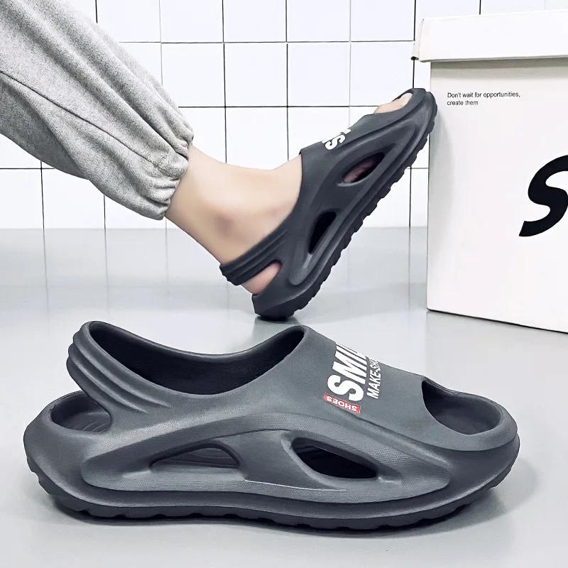 Men's Oversized Sandals Slip Resistant Sandal Shoes Trendy Casual And Fashionable Eva Beach Slippers Clogs