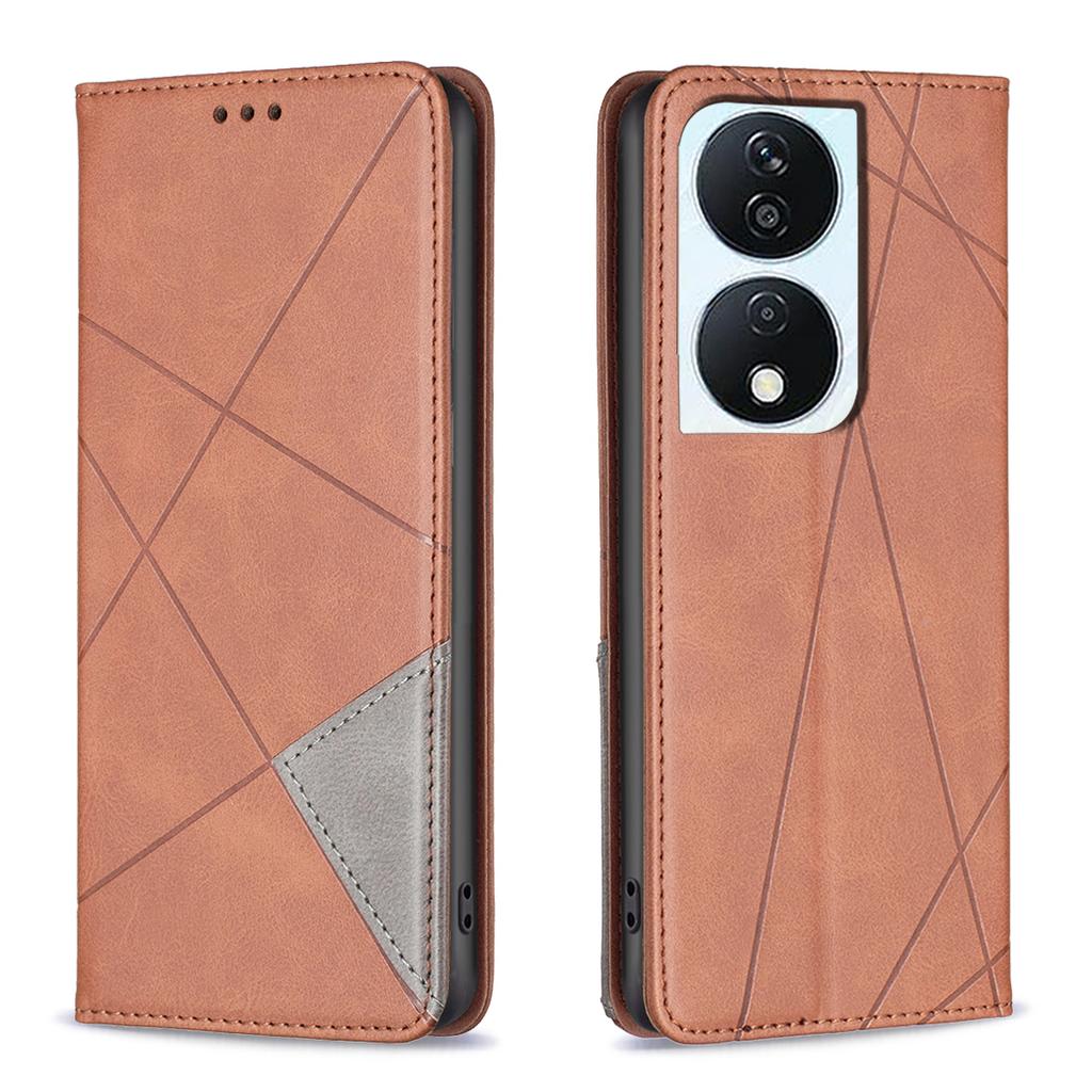 For Honor X7b 4G/90 Smart Phone Case Imprinted PU Leather Cover with Card Holder