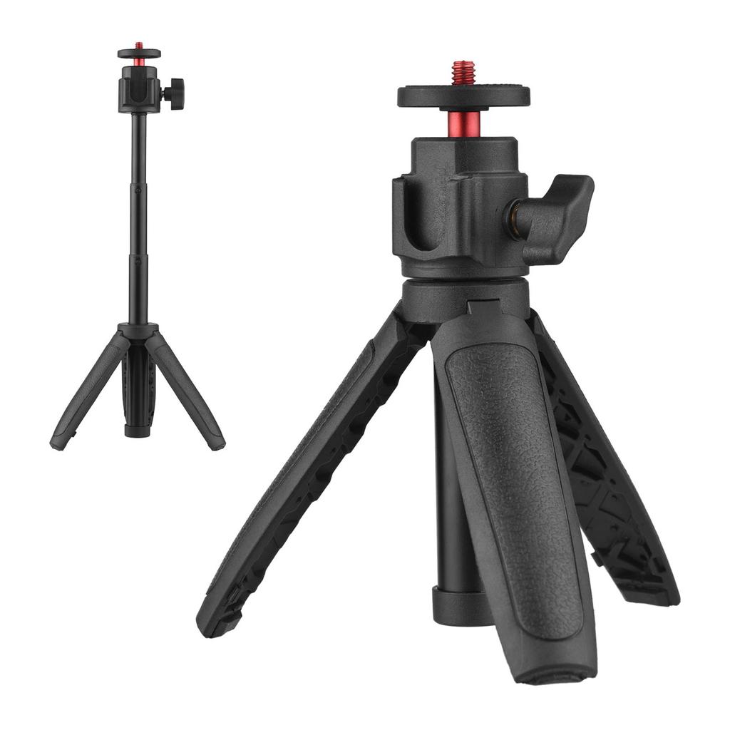 Lightweight Portable Mini Tripod Extendable Tripod Stand Handle Grip with 4 Levels of Adjustable Height for Phone