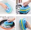1PCS Cleaning Brush with Handle Kitchen Sponge Wipe Thickening Bathroom Tile Cleaning Sponge Household Stain Removal Clean Tools