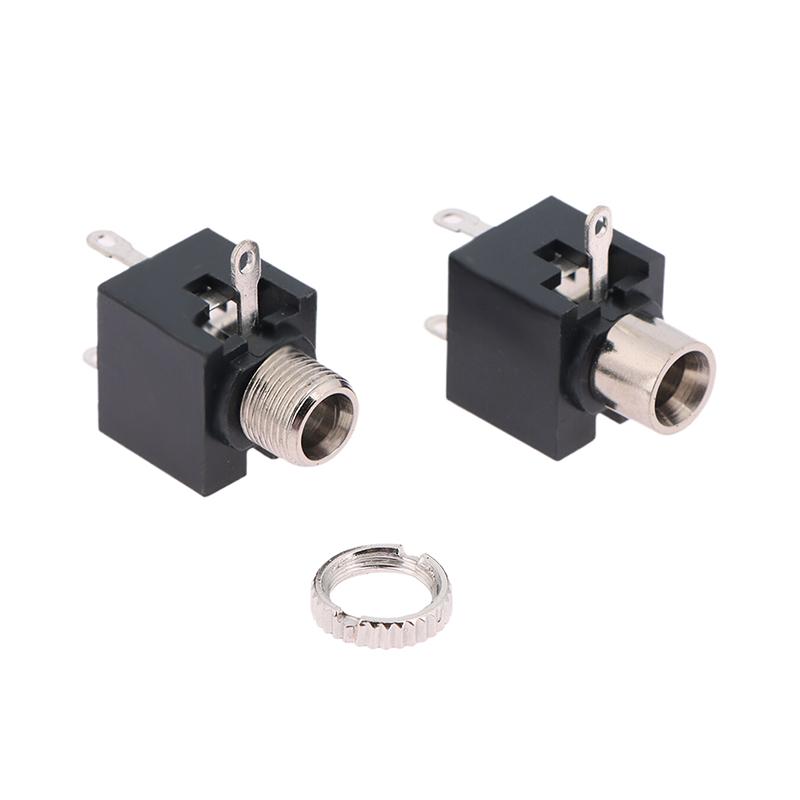 10Pcs 2.5/3.5Mm Pj301 Female Audio Connector 3 Pin Dip Headphone Jack Socket Mono Channel Pj-301M Pj301M Pj-201