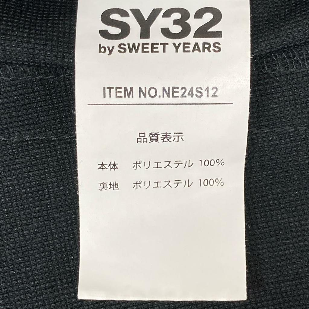 SY32 by SWEET YEARS Black NE24S12 Woven Double Cloth Shirts Jacket Jacket L blackUsed