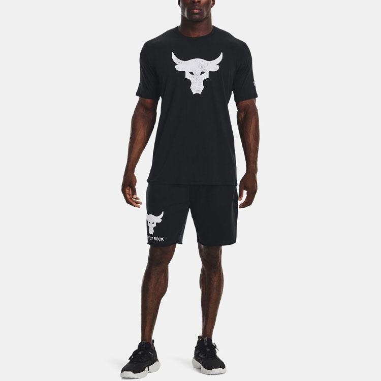 Under Armour Project Rock Brahma Bull Short Sleeve T-shirt 'Black Ivory' Men's 1361733-003