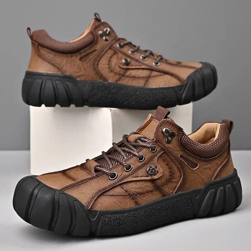 

Men Mountaineering Shoes New British Style Outdoor Anti Slip Comfortable Thick Sole Sports Casual Shoes Travel Vacati 44