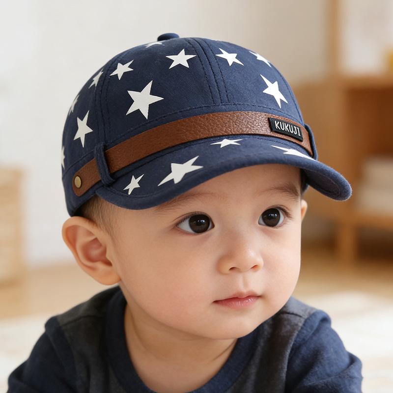 Korean Style Kids' Star Baseball Cap - Trendy Sun Hat for Boys & Girls