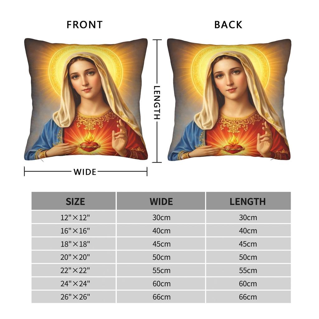Virgin Mary Cherubs Rose Pillow Case Comfy Pillow Cover For Office Car Home Decor Vintage Pillowcases