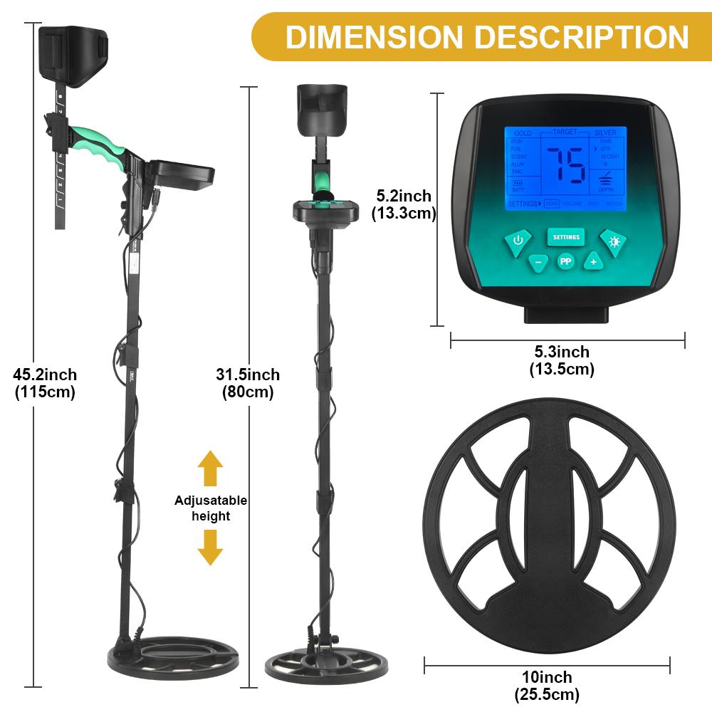Treasure Finder Gold Archaeological Detector Metal Detector Underground Treasure Finder High Precision Detection Instrument