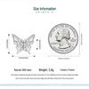 Butterfly Silicone Spacer Beads S925 Sterling Silver DIY Jewelry BSC823