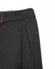 Sinkia Asymmetric Pleated Belted Trousers Grey
