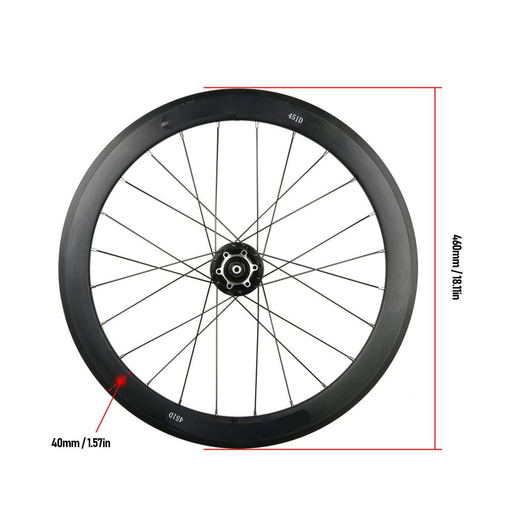 Folding Cycle Wheelset 20 Inch Front 2 Rear 4 Bearings Aluminium Alloy Cycle Wheels Assembly for Replacment