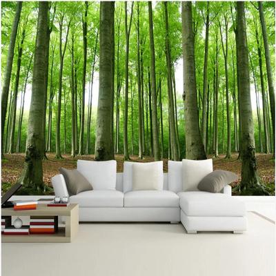 Papel tapiz de bosque 3d, Mural de paisaje de bosque natural, sala de estar, dormitorio, Mural de pared de habitación para niños, decoración del hogar