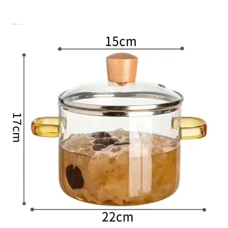Yoshida Sho 2.3L Glass Soup Pot with Lid (2-Pack)