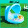 Comfortable Inflatable Baby Swim Ring With Sunshade For Kids Pool Fun And Safety