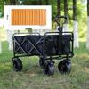 Outdoor Folding Camping Wagon with Off-Road Wheels and Tabletop