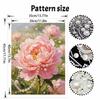 Pearl painting kit Pink Peony flower DIY home decoration painting wall art decor beads ornament.