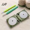 Stable Yarn Organizer Portable Holder for Crochet Knitting Folding Spinner Dispenser Winder Box Anti-Tangle Rotating with Single/Doube Spindle
