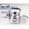Pearl Metal Fretty 2 Wide-Mouth Kettle, 3.0L, with Tea Strainer and Mesh, Induction Compatible, Stainless Steel, H-1236