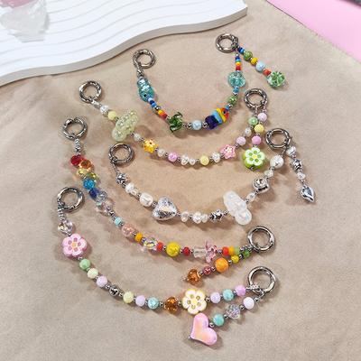 HERLOOK Y2K Cute Colorful Bag Chain Phone Charm Keychain for Women Girls Purse Backpack Jewelry Gift Idea Fashion Accessories