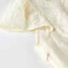 Elegant Tencel Jacquard Puff Sleeve A-Line Dress