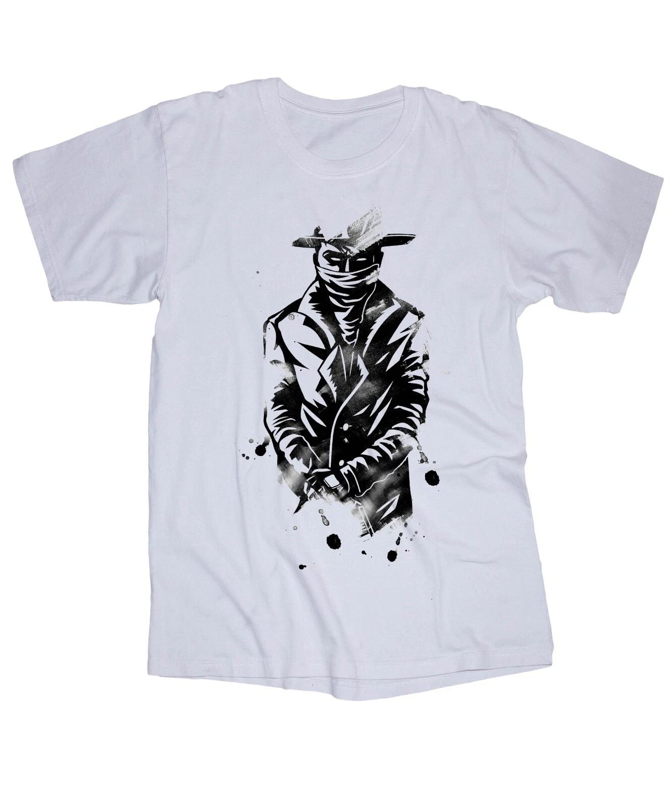 Outlaw watercolor style sketch Western Cowboy Ranch Outback White T-shirt XL