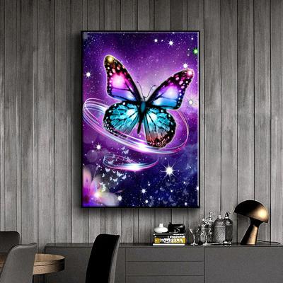 5D Diy Diamond Painting Blue Dream Butterfly Cross Stitch Set Full Diamond Embroidery Mosaic Art Picture of Rhinestones Decor Gift