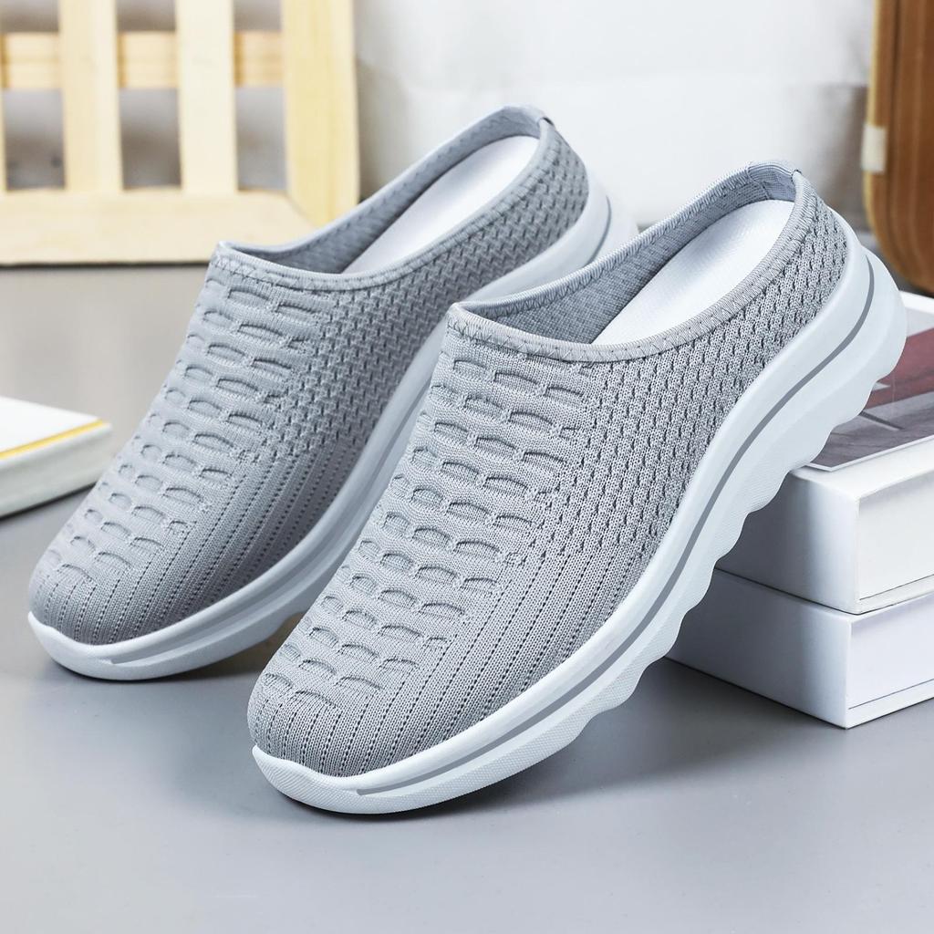 Women's Summer Breathable Slip-On Slippers - Soft Sole, Comfortable, Fashionable, Odor-Free Half Shoes