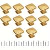 Cabinet Kitchen Golden Pcs 10 Square Aluminum Pull Handles Drawer Pulls 121inch Vintage Knobs For Cabinets Wardrobes With 2 Different Size Screws