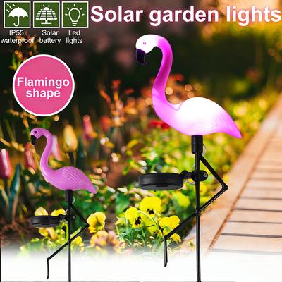 Solar Flamingo Garden Lights LED Outdoor Decorative Lamp Waterproof Yard Patio Pathway Lawn Decoration Lights for Backyard Party