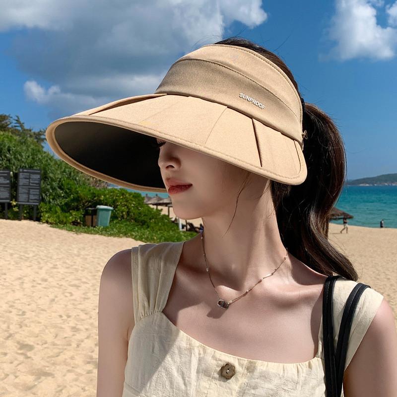 Summer Sun Protection Hat With Large Brim And Breathable Polyester For Outdoor Activities