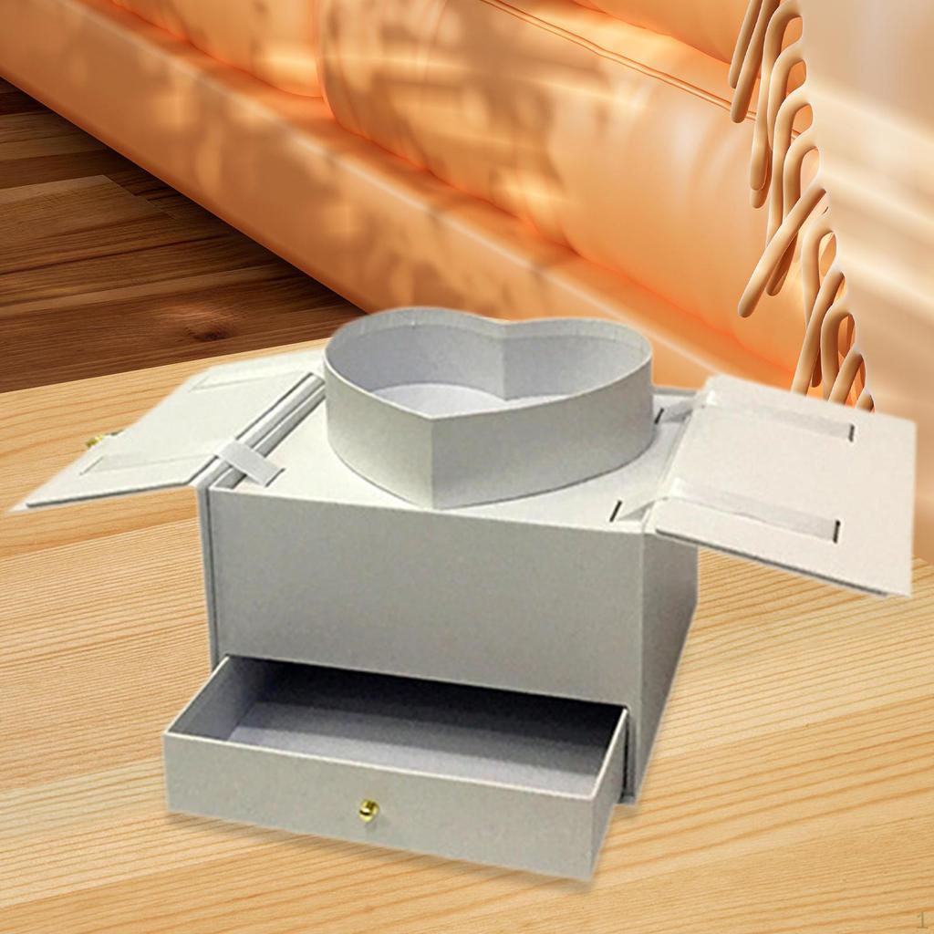 Empty Flower Arrangement Gift Box 9.8x9.2x6inch Cardboard Material Versatile with Drawer for Florist