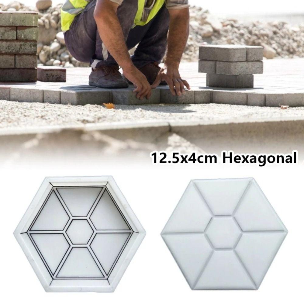 1Pcs Hexagonal Paving Brick Mould Plastic Walkway Brick Mold For Lawn Patio Yard Garden