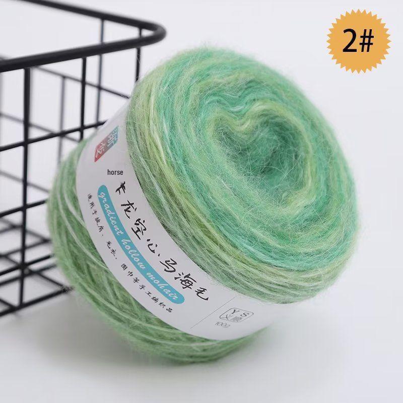 Gradient Mohair Yarn Ball for DIY Knitting & Crochet Projects - Perfect for Scarves, Sweaters, and Blankets
