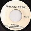 7inch Record ELEPHANT MAN  Pop It Out Hip Hop Remix NONE Special Remix Jamaica Reggae Ska  Dub Used