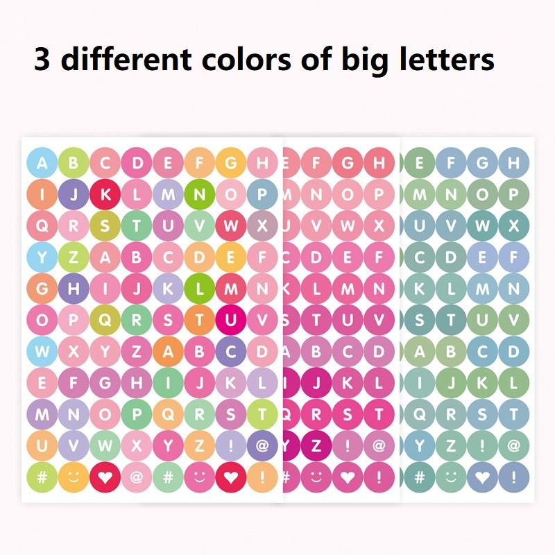 Colorful Small Letter Number Alphabet Kiss Cut  Stickers for Scrapbook Planner Stationery  DIY Arts Crafts