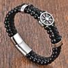 Simple Leather Bracelet for Men, Men's Cowhide Bracelet  Magnet Bracelet